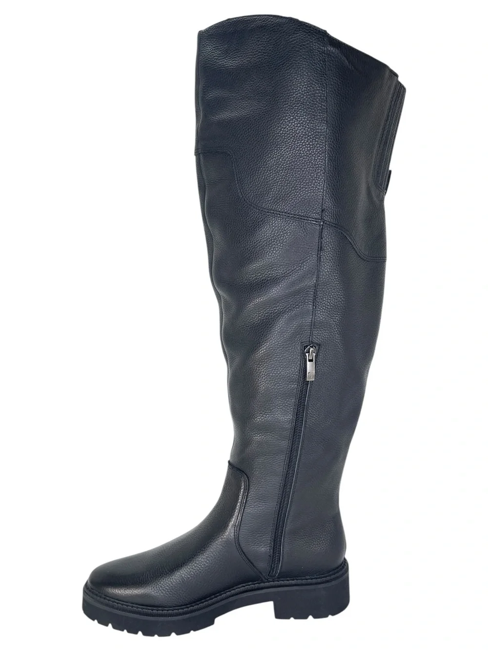 Naturalizer Scarlette Black Leather Wide Calf OTK Womens Boots Size 9M